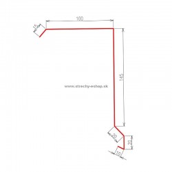 Záveterná lišta na krytinu Pozink r.š. 310 mm