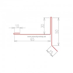 Záveterná lišta pod krytinu Pozink farebný r.š. 170 mm