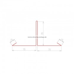 Dilatačná lišta Pozink farebný r.š. 310 mm