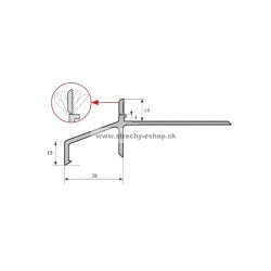 Balkónový profil PVC H14 2,5m